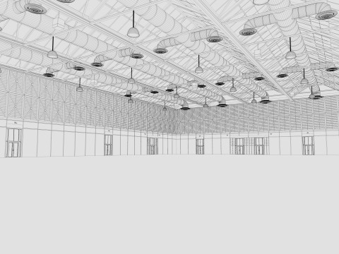 Exhibition Hall 10 interior and exterior Modelo 3D