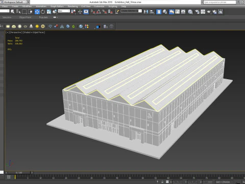 Exhibition Hall 10 interior and exterior 3D Model