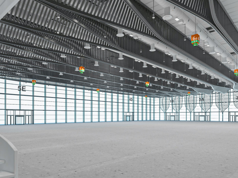 Exhibition Hall interior 11 3D Model .c4d .max .obj .3ds .fbx .stl .blend 