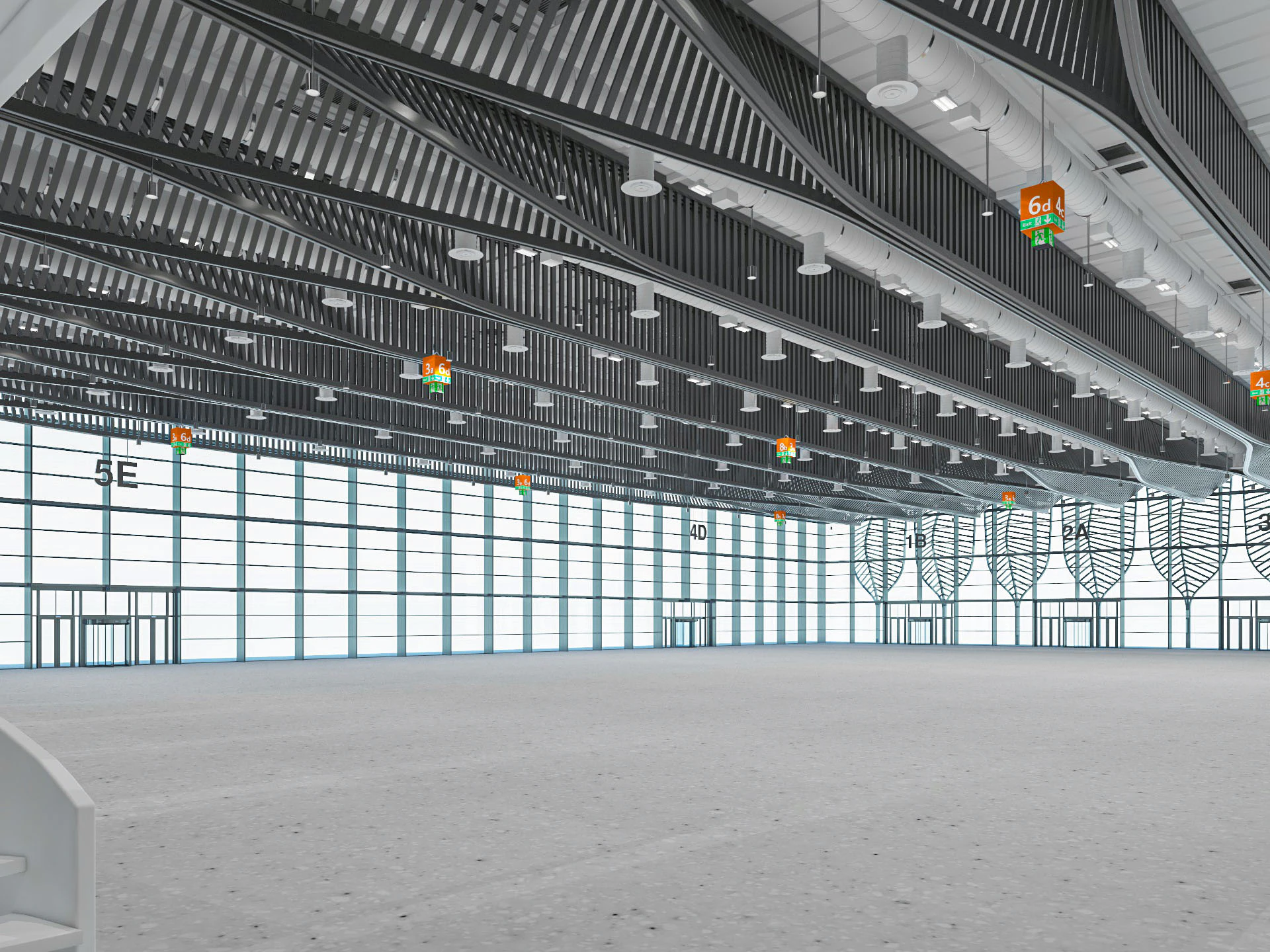 Exhibition Hall interior 11 3D Model .c4d .max .obj .3ds .fbx .stl .blend 