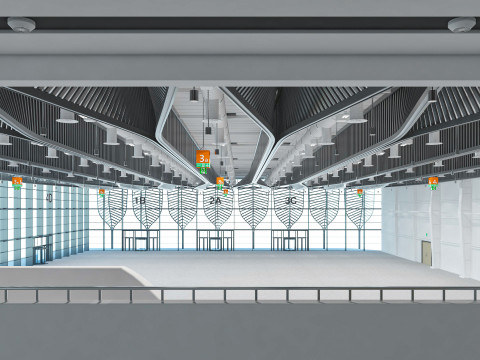 Exhibition Hall interior 11 3D Model