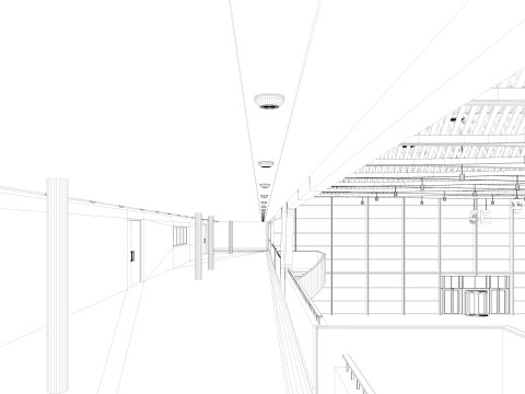 Exhibition Hall interior 11 3D Model