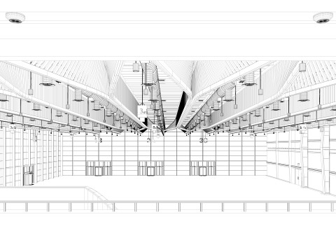 Exhibition Hall interior 11 3D Model