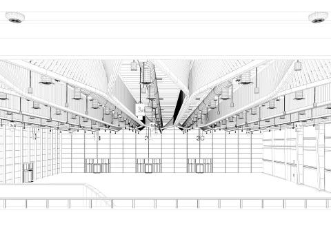 Exhibition Hall interior 11 3D Model