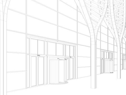 Exhibition Hall interior 11 3D Model