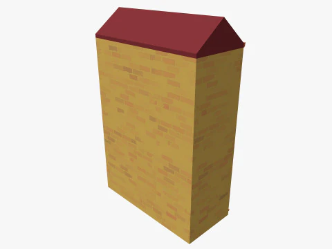 Cartoon Building 3 Low-poly 3D Model