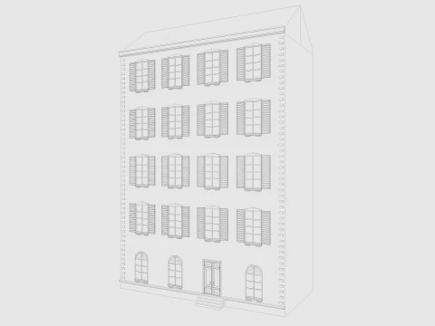 Cartoon Building 3 Low-poly 3D Model
