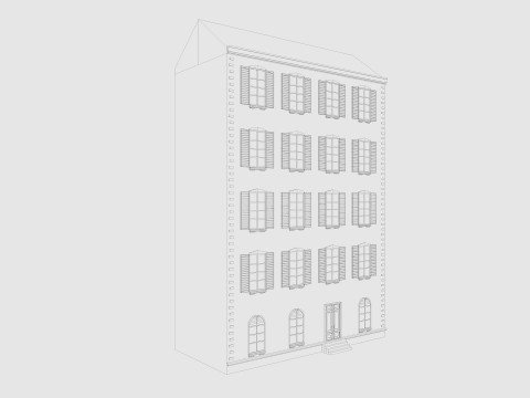 Cartoon Building 3 Low-poly Modelo 3D