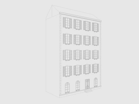 Cartoon Building 3 Low-poly 3D Model