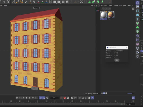 Cartoon Building 3 Low-poly 3D Model