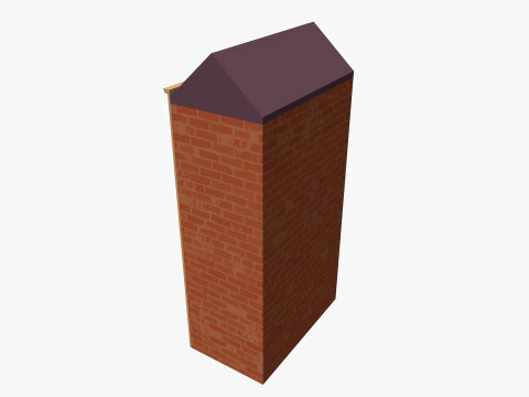 Cartoon Building 4 Low-poly 3D Model