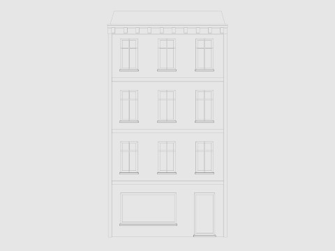 Cartoon Building 4 Low-poly 3D Model