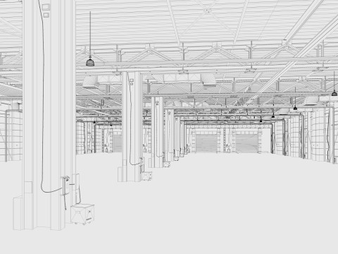 Exhibition Hall interior 12 3D Model