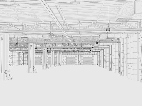 Exhibition Hall interior 12 3D Model