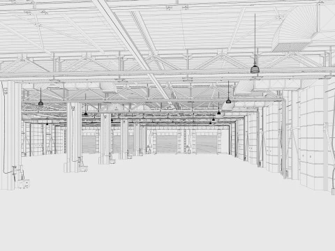 Exhibition Hall interior 12 3D Model