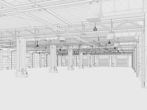 Exhibition Hall interior 12 3D Model