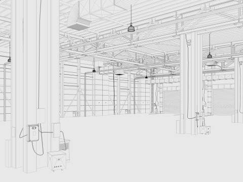 Exhibition Hall interior 12 3D Model
