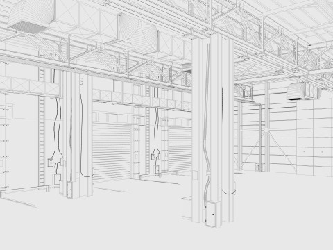 Exhibition Hall interior 12 3D Model