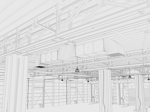 Exhibition Hall interior 12 3D Model
