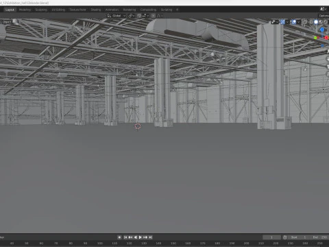 Exhibition Hall interior 12 3D Model