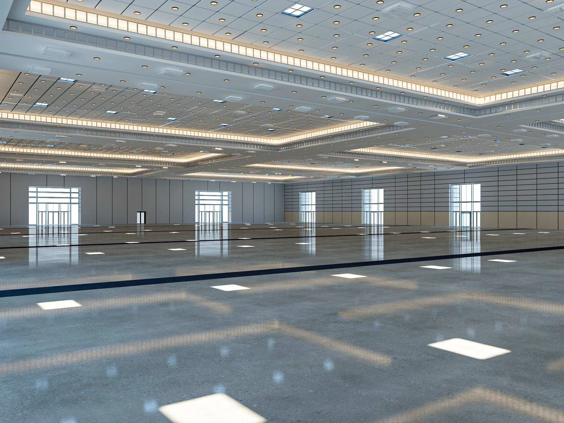 Exhibition Hall 13 interior and exterior 3D Model .c4d .max .obj .3ds .fbx .stl .blend 