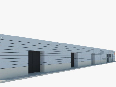 Exhibition Hall 13 interior and exterior 3D Model