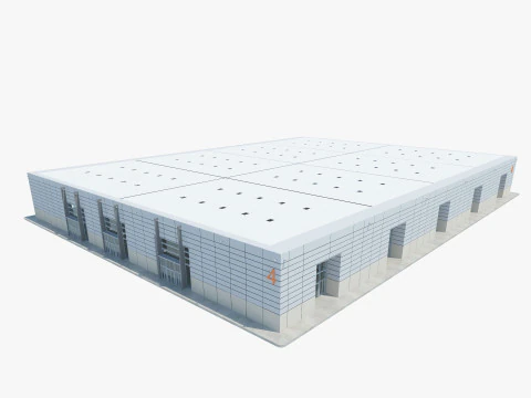 Exhibition Hall 13 interior and exterior 3D Model