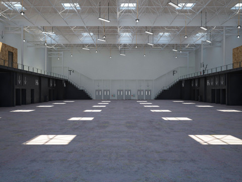 Exhibition Hall 14 interior 3D मॉडल