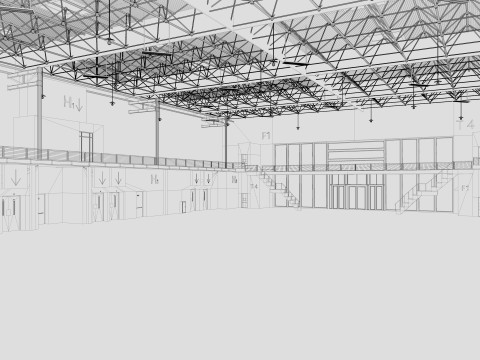 Exhibition Hall 14 interior 3D मॉडल