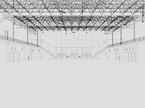 Exhibition Hall 14 interior 3D मॉडल