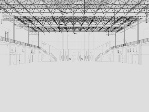 Exhibition Hall 14 interior 3D Model