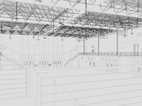 Exhibition Hall 14 interior 3D मॉडल