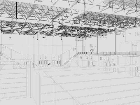 Exhibition Hall 14 interior 3D Model