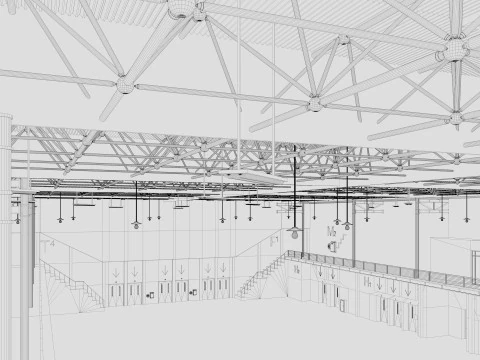 Exhibition Hall 14 interior 3D Model