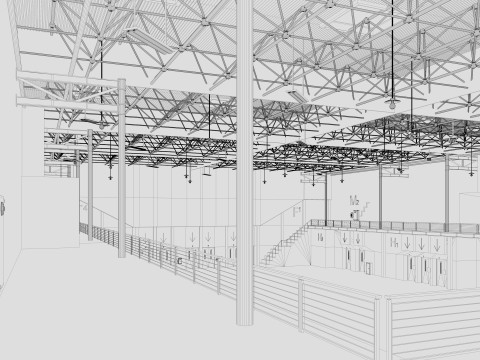 Exhibition Hall 14 interior 3D मॉडल