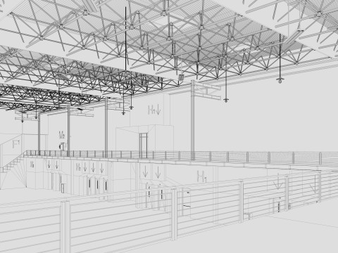 Exhibition Hall 14 interior 3D मॉडल