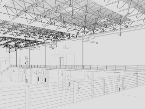 Exhibition Hall 14 interior 3D Model