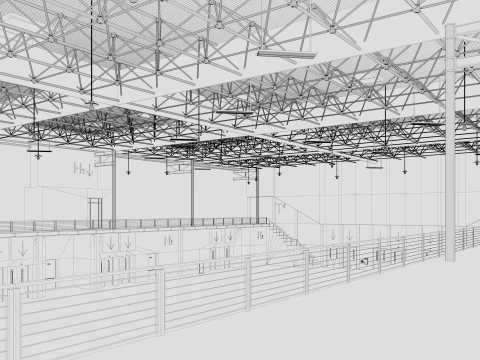 Exhibition Hall 14 interior 3D Model