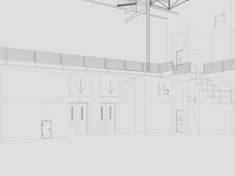 Exhibition Hall 14 interior 3D मॉडल