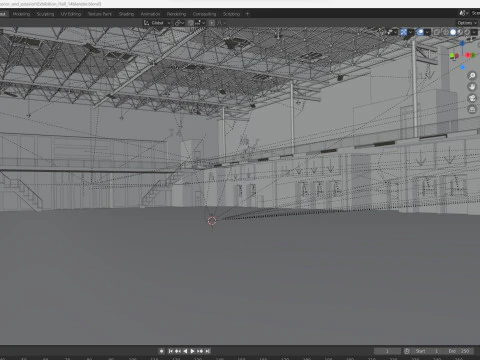 Exhibition Hall 14 interior 3D Model