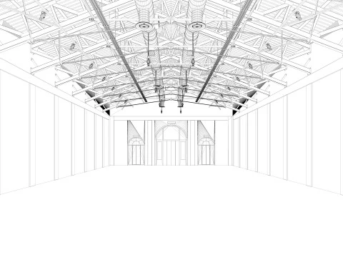 Exhibition Hall interior 15 3D Model