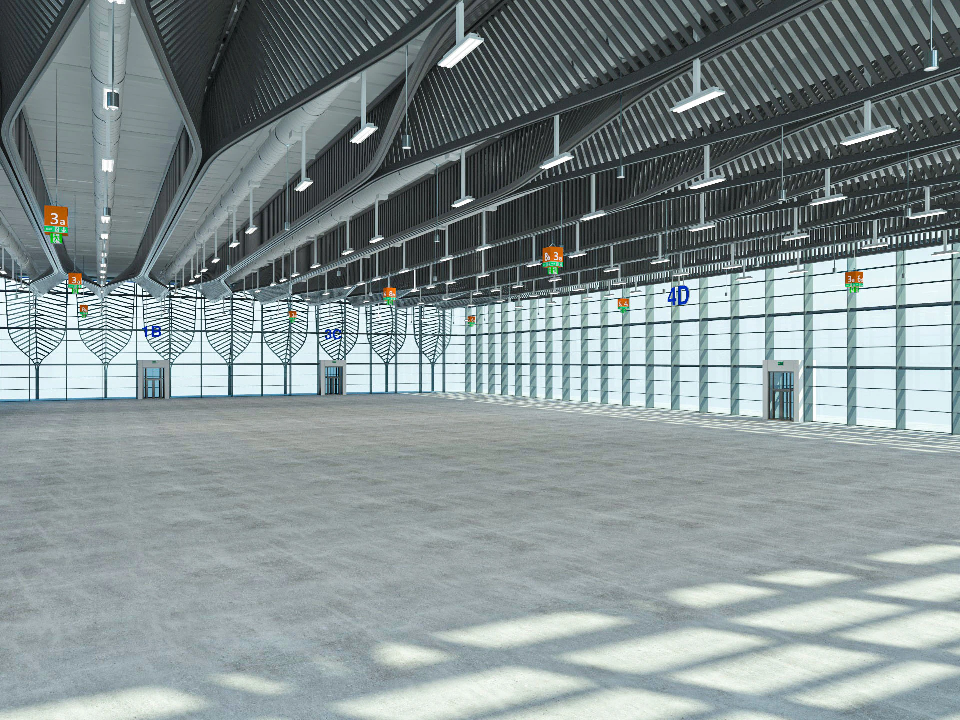 Exhibition Hall exterior and interior 18 3D Model .c4d .max .obj .3ds .fbx .stl .blend 