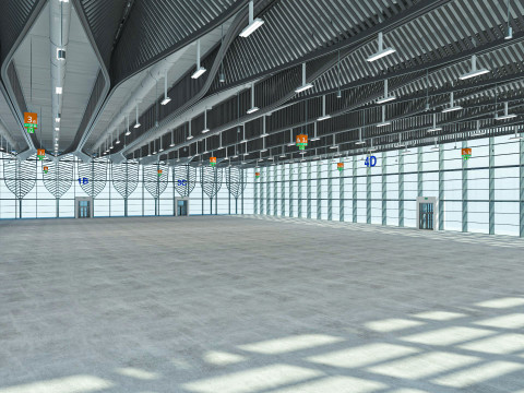 Exhibition Hall exterior and interior 18 3D Model