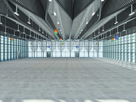 Exhibition Hall exterior and interior 18 3D Model