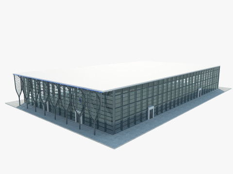 Exhibition Hall exterior and interior 18 3D Model