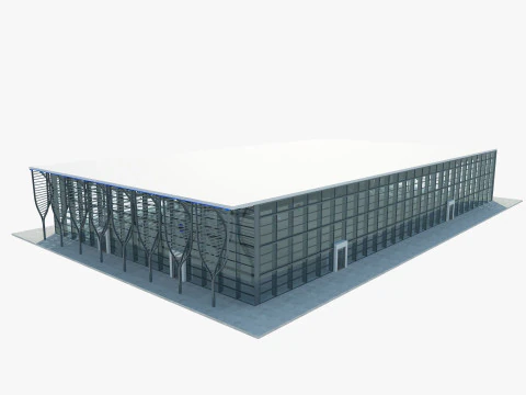 Exhibition Hall exterior and interior 18 3D Model