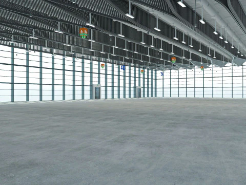 Exhibition Hall exterior and interior 18 3D Model
