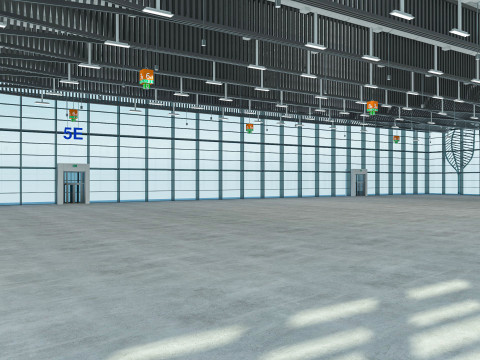 Exhibition Hall exterior and interior 18 3D Model