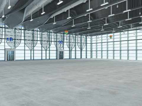 Exhibition Hall exterior and interior 18 3D Model