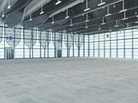 Exhibition Hall exterior and interior 18 3D Model